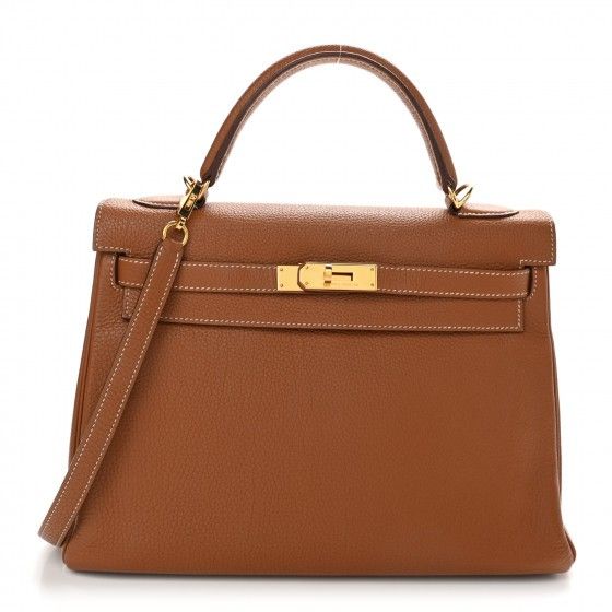 HERMES Togo Kelly Retourne 32 Gold | FASHIONPHILE | Fashionphile