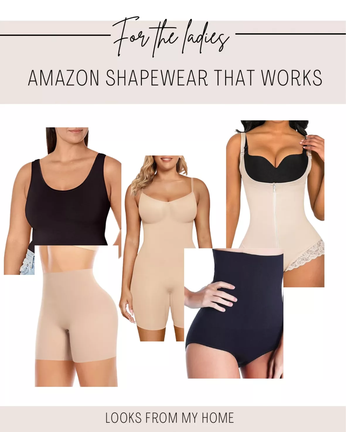 SHAPERX Shapewear for Women Tummy Control Thong Bodysuit Open Bust