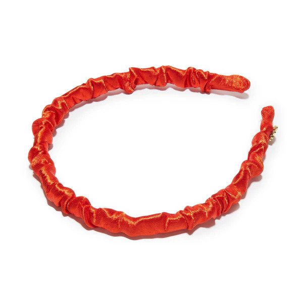 LIPSTICK RED JESSIE SILK HEADBAND | LELE SADOUGHI