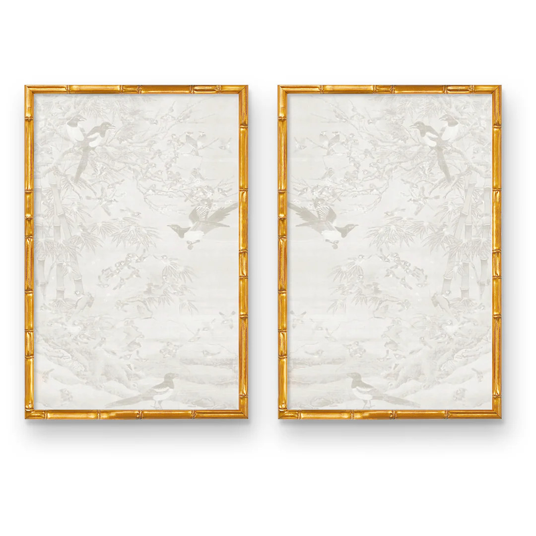 Vintage Bird Mural Pair | Urban Garden Prints