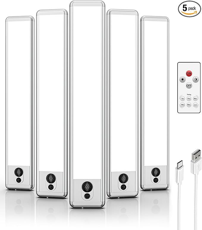 EZVALO Under Cabinet Lights, LED Closet Light Wireless USB Charging, Motion Sensor Lighting Indoo... | Amazon (US)