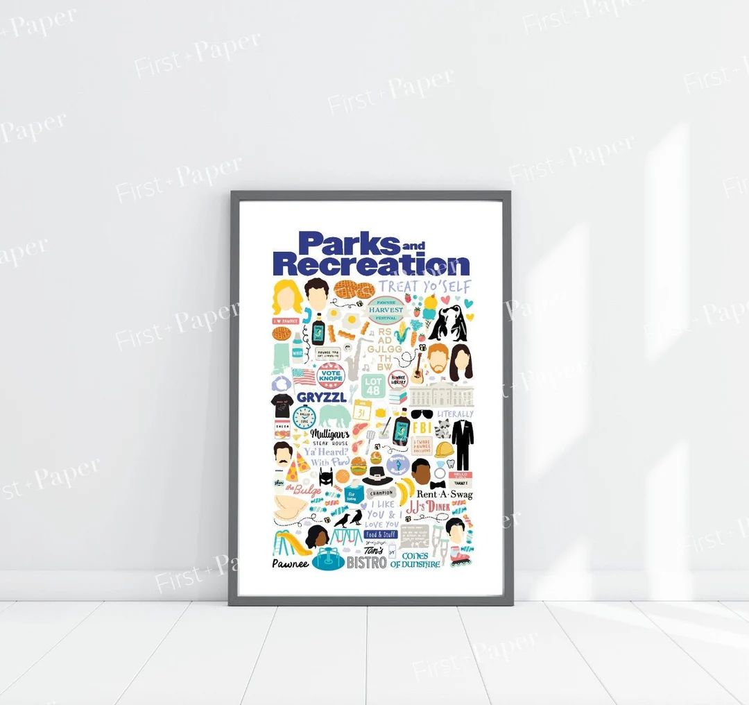 Parks and Recreation Show Collage Poster  TV Show Collage  - Etsy | Etsy (US)