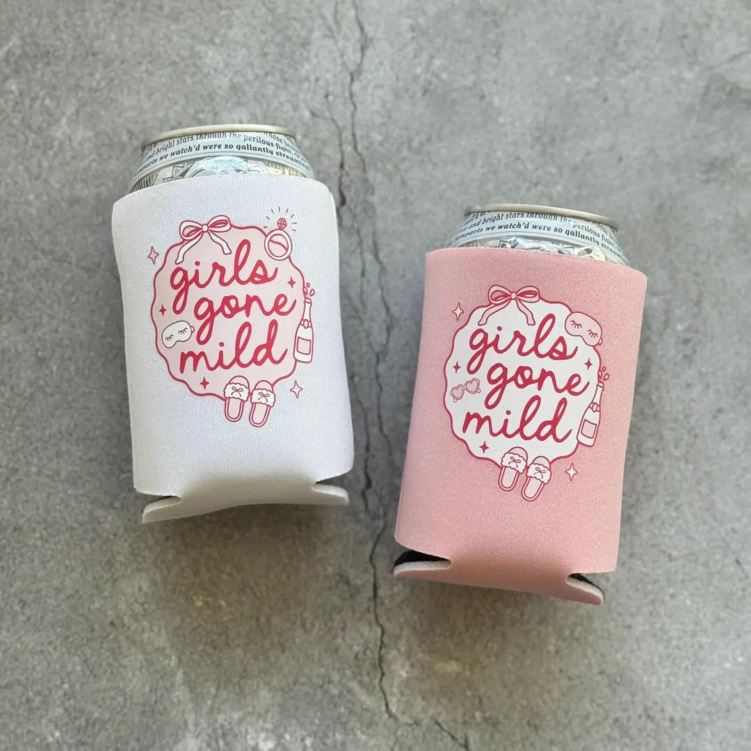 Girls Gone Mild Bachelorette Can Coolers Spa Salon Day Slumber Party - Etsy | Etsy (US)