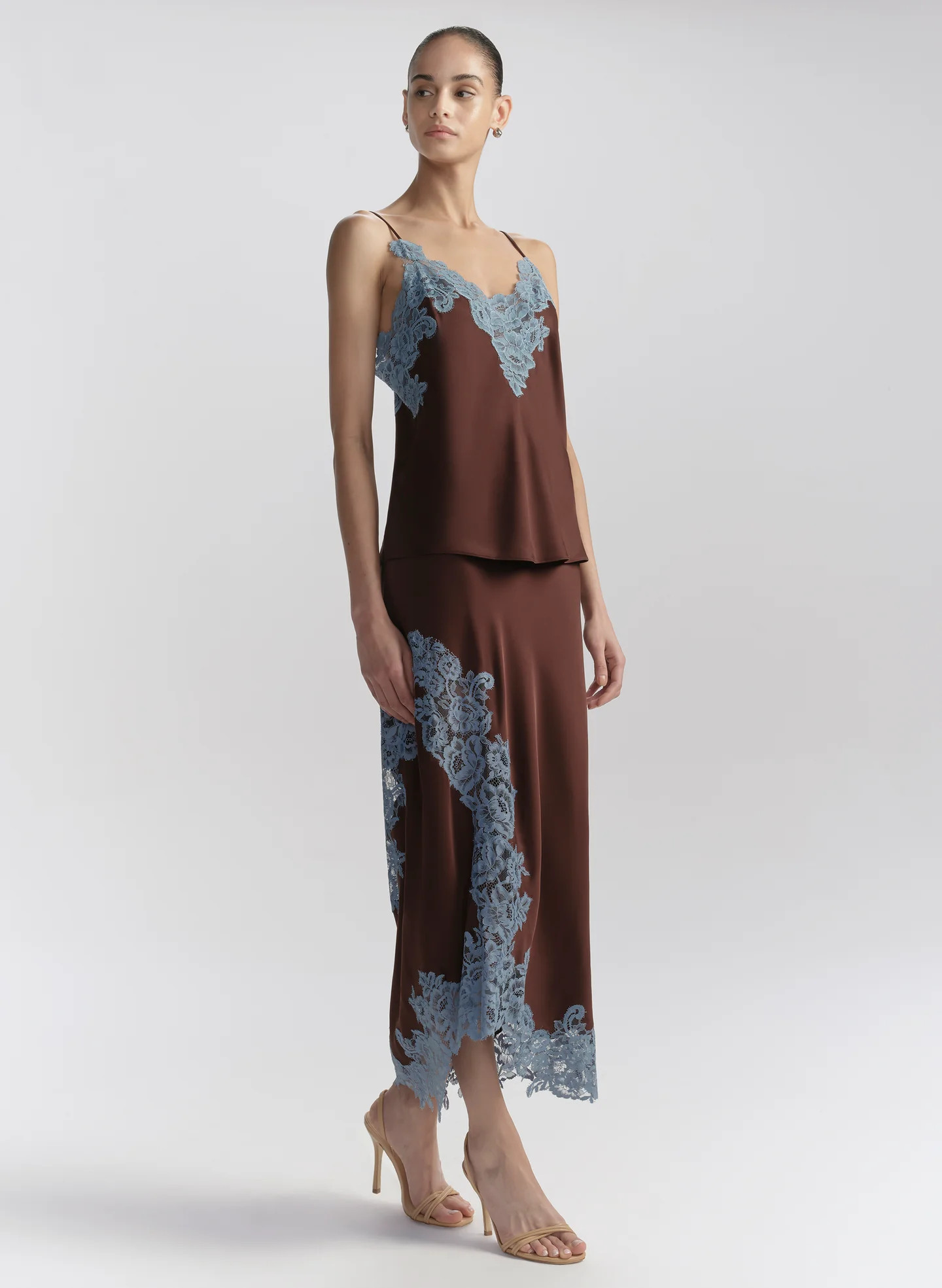 Hana Satin and Lace Camisole Top | A.L.C