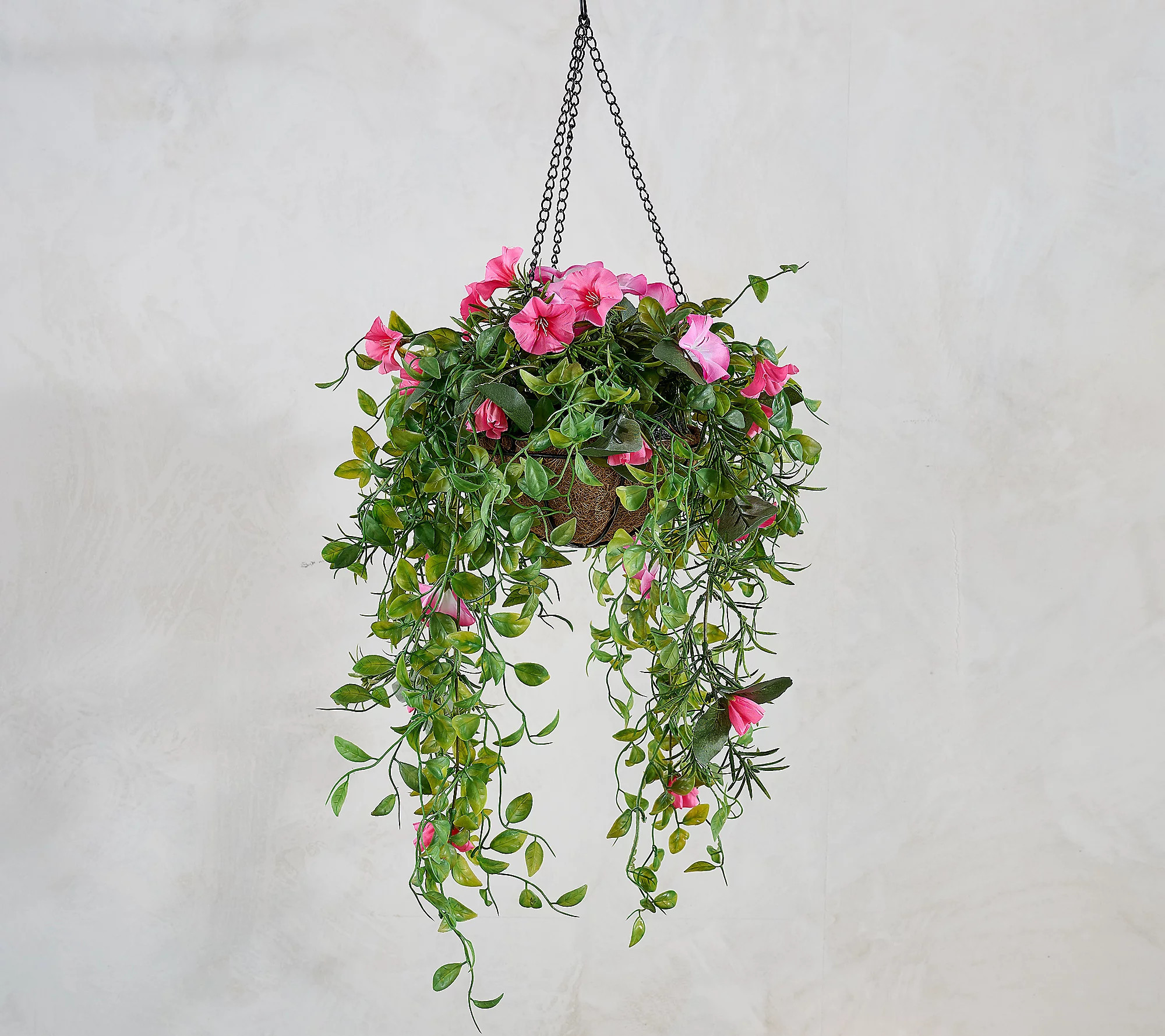 Garden Reflections 14"" Faux Morning Glory Hanging Basket | QVC