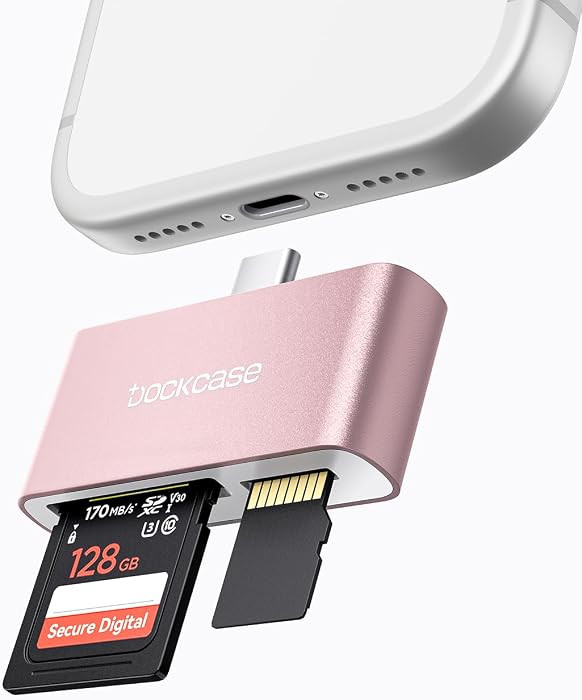DOCKCASE USB-C SD Card Reader for iPhone 17/16/15 Series, Dual Slot USB 3.0 SD & microSD Card Ada... | Amazon (US)