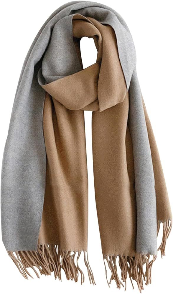 PFLife Cashmere Scarfs for women Wool Scarf Christmas Gift Box Double-sided Styl Tassels Winter T... | Amazon (US)
