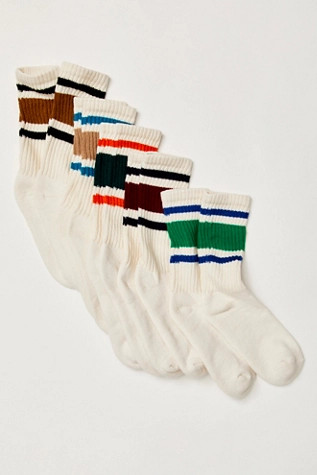 Classic Retro Socks, 5 Pack | Free People (UK)