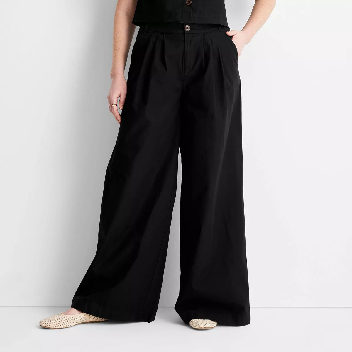 Women's High Rise Wide Leg Pleated Pants - Future Collective | Target
