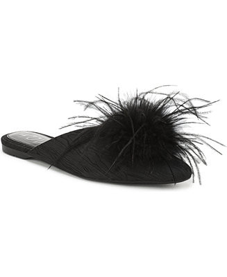 Women's Khai Feather Slip-On Mule Flats | Macy's