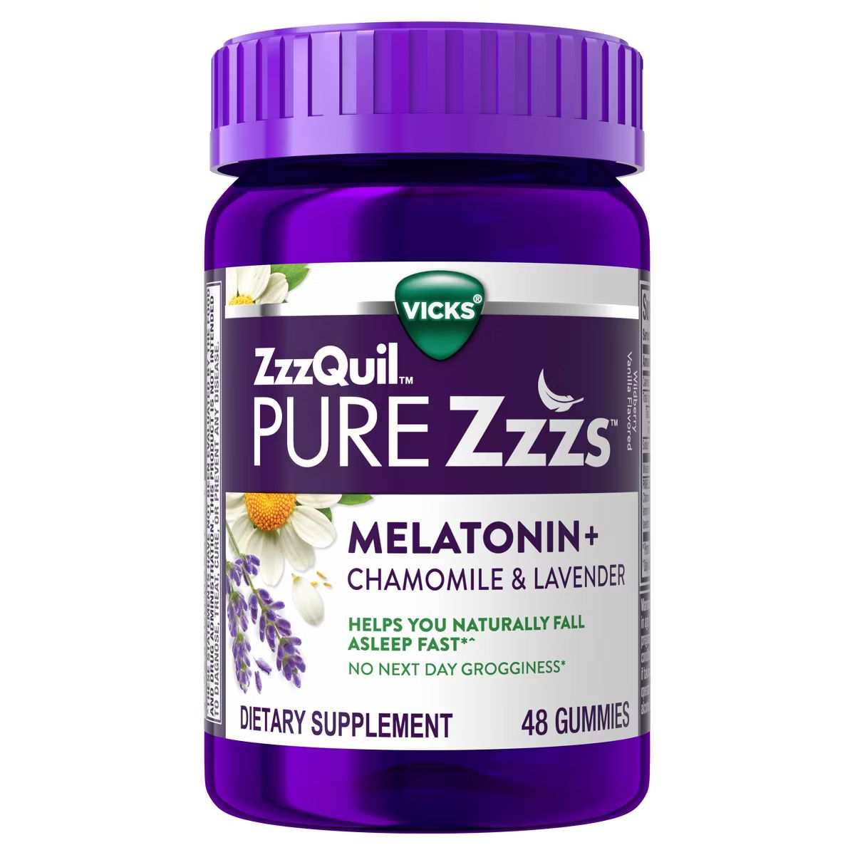 Pure Zzzs Chamomile & Lavender Melatonin Gummies - Wildberry Vanilla - 48ct | Target