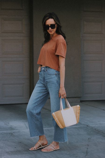 These wide leg jeans are my best selling item on LTK! I’m so happy you love them as much as me 🤗 they’re so comfortable and the length hits at the perfect length - right at the ankle. I’m wearing a 24! 

#LTKStyleTip #LTKSummerSales