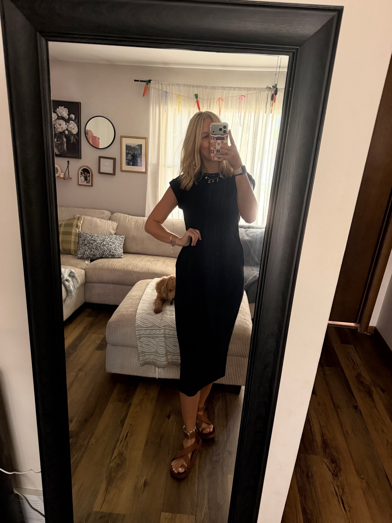 A black midi dress 🤝🏻 brown sandals — Wednesday’s office outfit 09.16.26 🖤🤎

8.5 in @Target sandals TTS
Small in black dress (from Lily’s but linking some similar options for y’all)

*linking all jewelry as well :)

#officeoutfit #blackdressoutfit #OldNavystyle #jeanjackets #Targetshoes #brownsandals #blackdresses

#LTKootd #LTKSaleAlert #LTKSeasonal