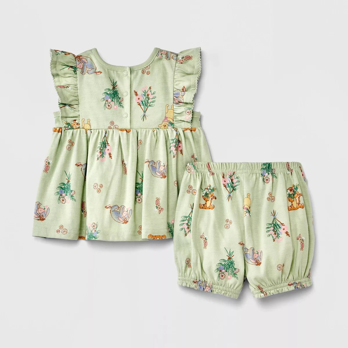 Baby Girls' Winnie the Pooh Top and Bottom Set - Green | Target
