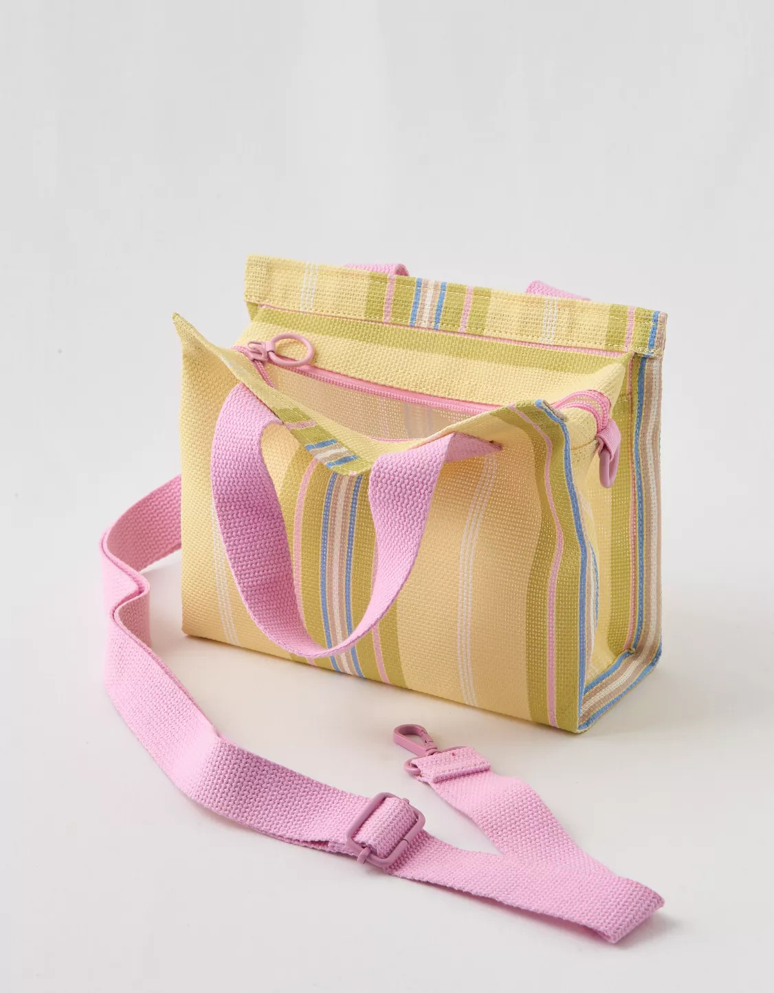 Aerie Mini Striped Mesh Tote Bag | Aerie