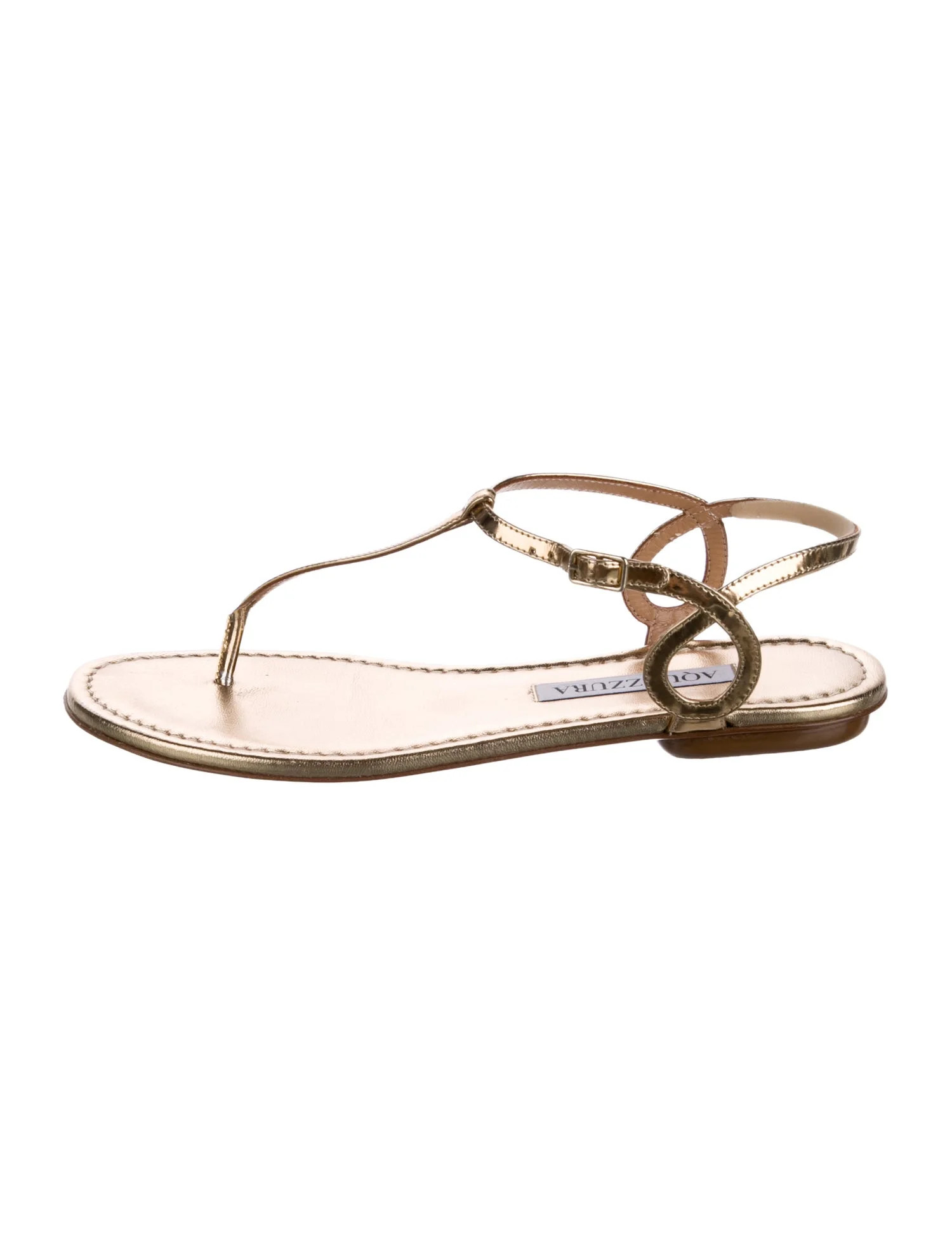 Leather T-Strap Sandals | The RealReal