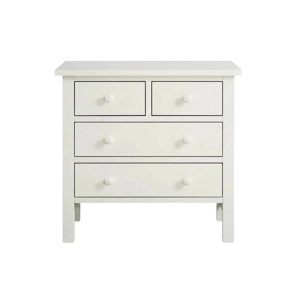 Antique White Nightstand with 4 Drawers and Faux Keyhole Accents | Walmart (US)