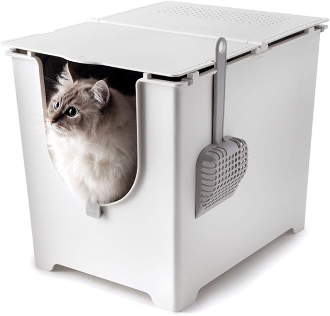 Modkat Flip Litter Box, 3 Lid Positions, Tall Seamless Base, Reusable Litter Liner, Litter Scoop ... | Amazon (US)