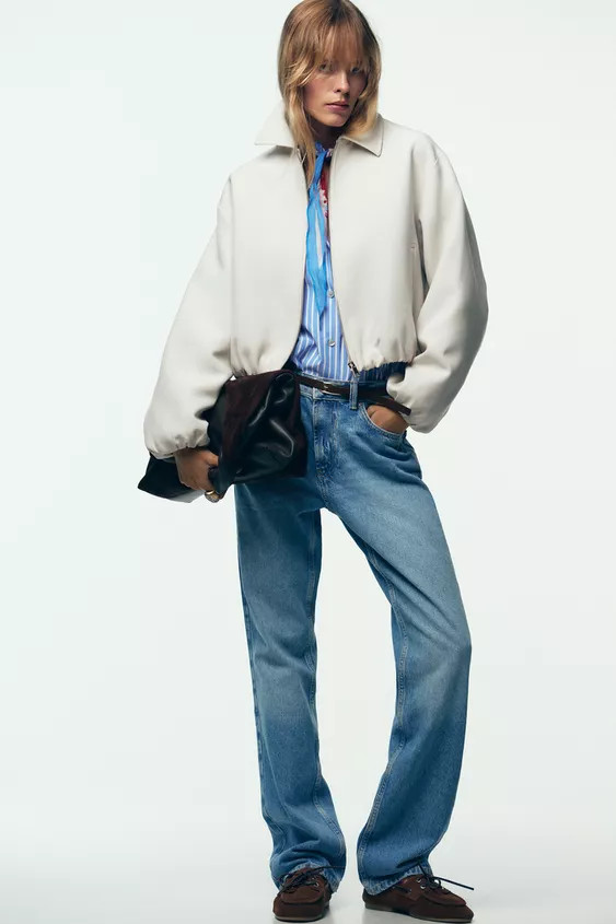 ZIP-UP GATHERED JACKET | Zara US