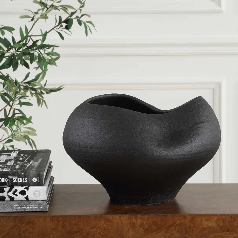 Uttermost Nocturne Textured Black Bowl | Wayfair North America