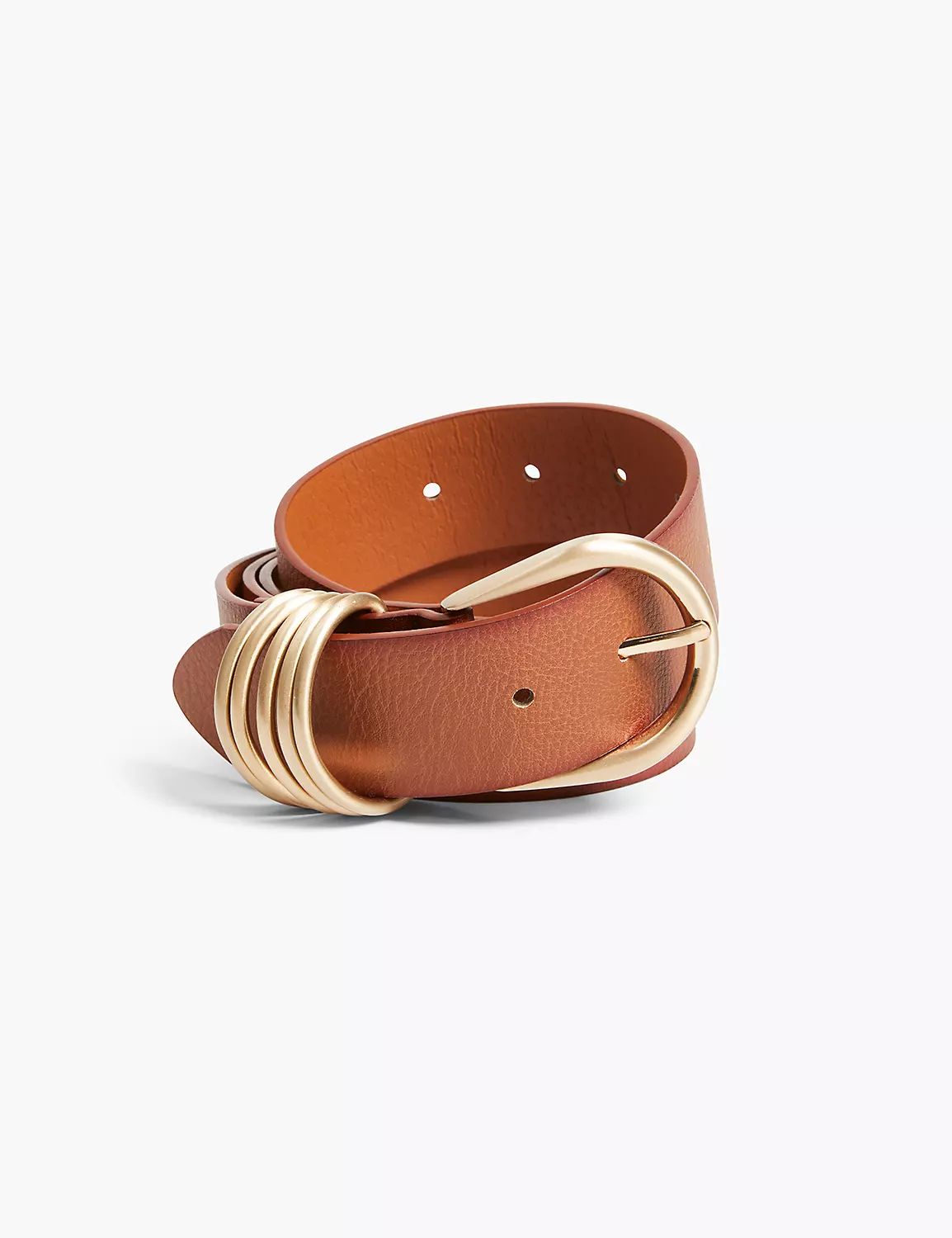 Multi-Ring Faux-Leather Belt | LaneBryant | Lane Bryant (US)