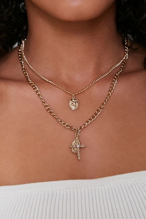 Cross Pendant Layered Necklace | Forever 21 (US)