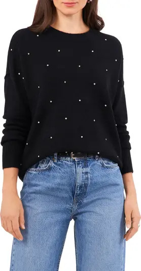 Vince Camuto Crystal Detail Sweater | Nordstrom | Nordstrom