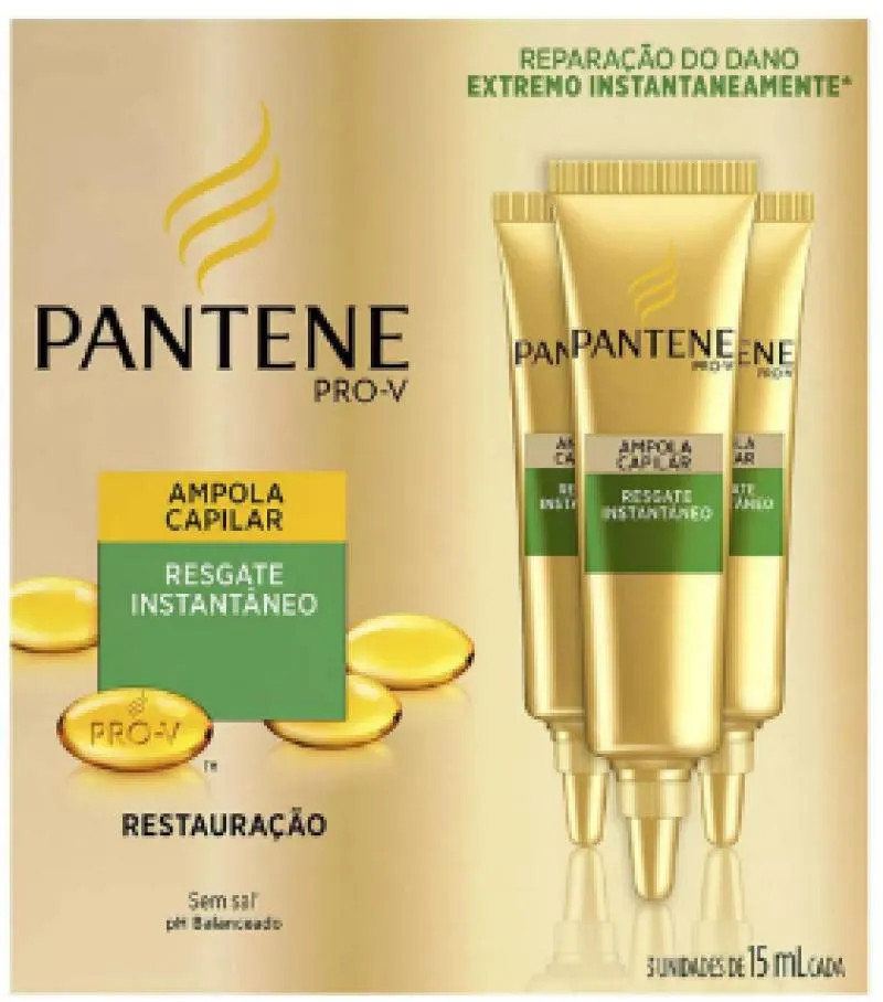 Ampola Capilar Pantene Restauração Resgate Instantâneo 3 Unidades De 15Ml | DrogaRaia (BR)