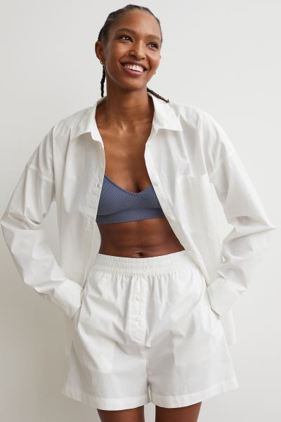 Cotton poplin shorts | H&M (UK, MY, IN, SG, PH, TW, HK)