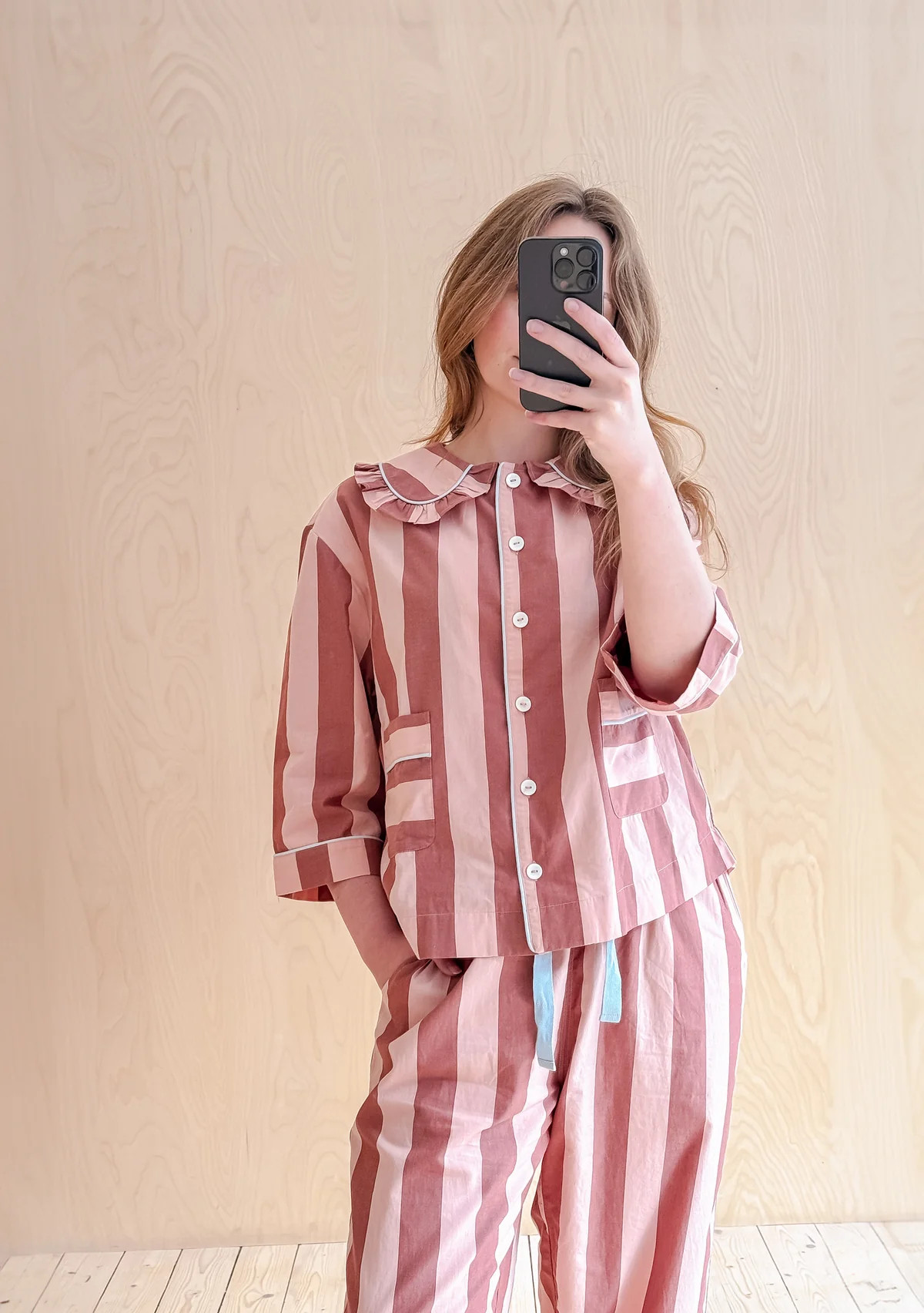 Cotton Pyjamas in Pink & Red Stripe | The Tartan Blanket Co.