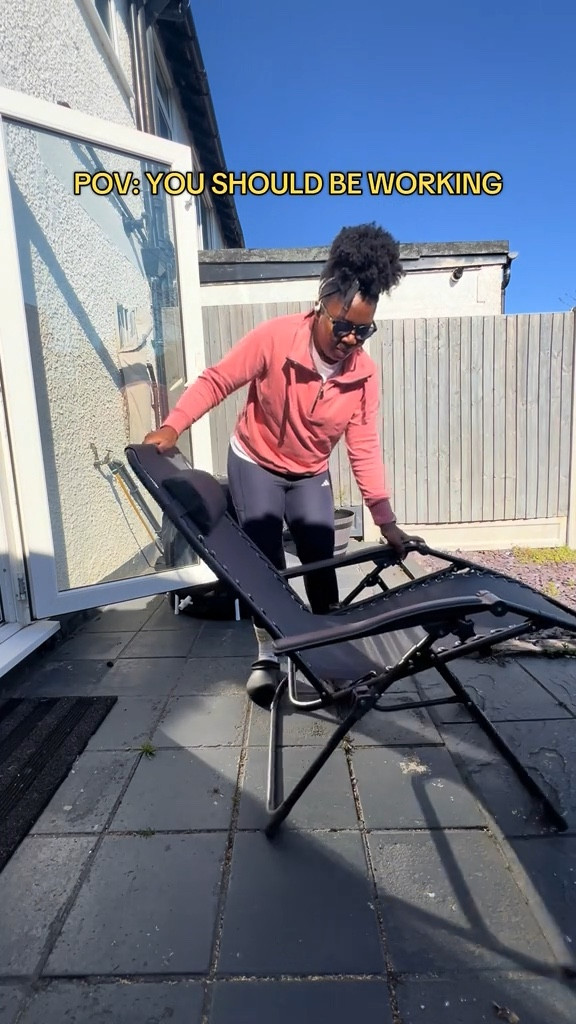 You can even hear the birds tweeting 🥹

We decided garden furniture isn’t a priority for us this year but we still want to be able to enjoy our outdoor space.

Found these reclining chairs for £35 each so we got 2 in matching colours (we couldn’t agree on colours so we compromised on the grey 🥰) 

Came back from teaching this lunchtime and the sun was still out so I opened up the chair, enjoyed my lunch outdoors and some time just chilling. You’d do the same, right?!

Meanwhile, I’m gonna work on my garden Pinterest board to begin four garden renovation one day…

#garden #gardening #gardentok #gardenproject #newhome #living #Outdoors #outdoorspace #outdoorliving #SpringIsHere 

#LTKuk #LTKspring #LTKhome