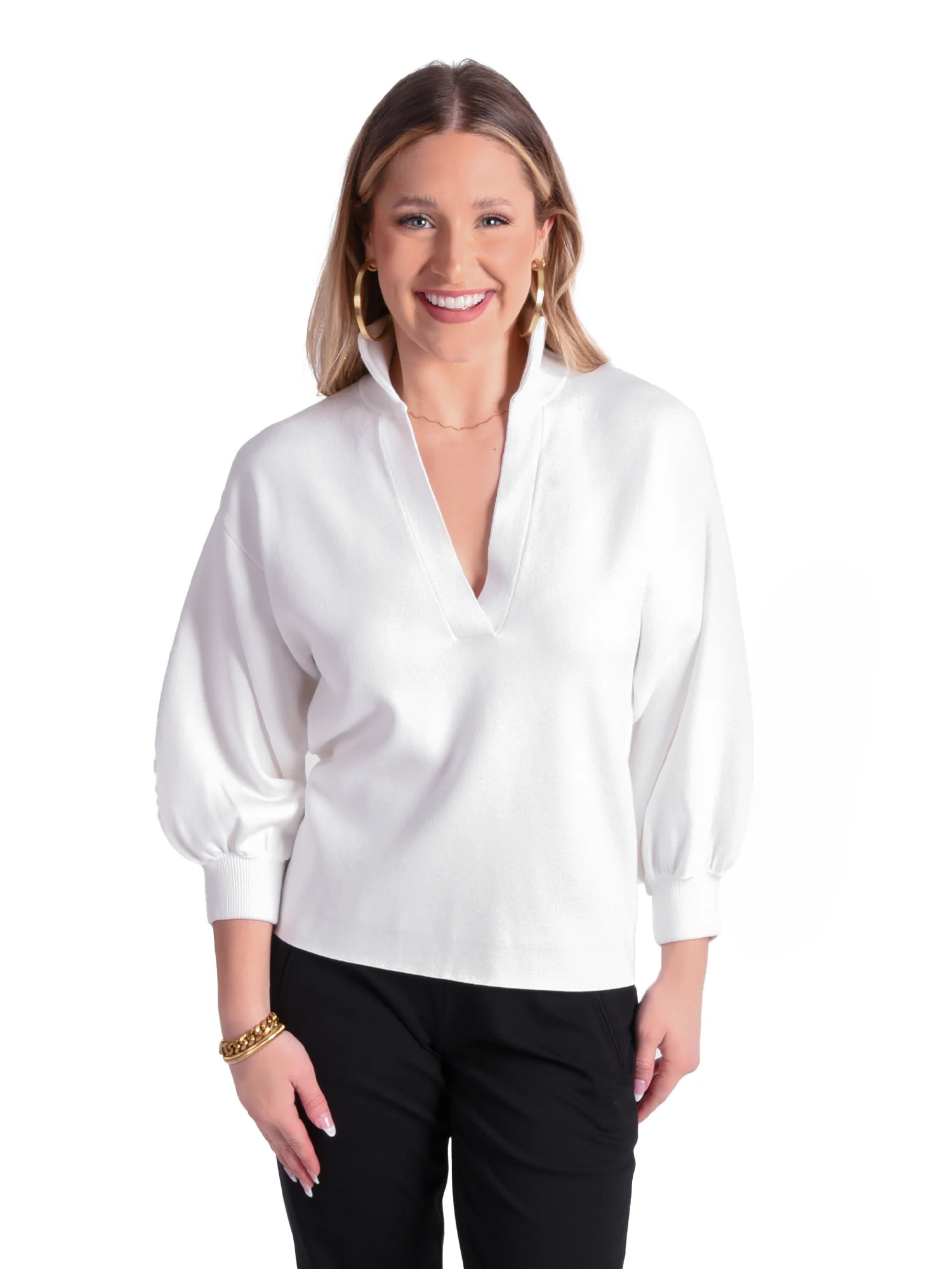 Lolli Sweater - White | Emily McCarthy