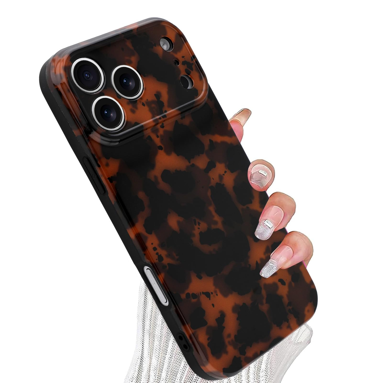 Case for iPhone 17 Pro, Stylish Leopard Tortoise Amber Design Slim & Shockproof Translucent Matte... | Amazon (US)