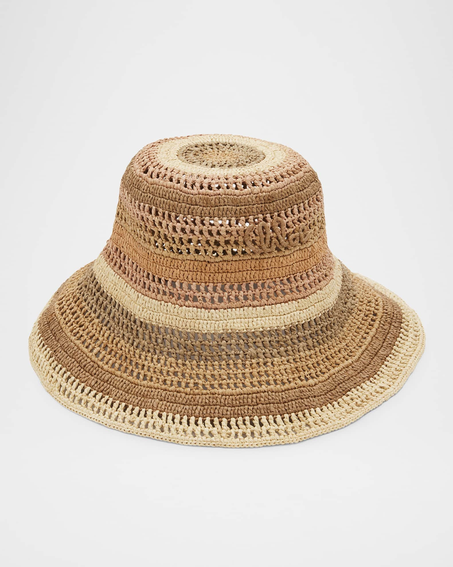Chloe Sunset Raffia Bucket Hat | Neiman Marcus