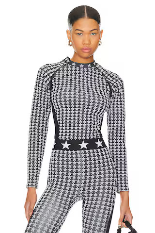 Goldbergh Starlet Baselayer Top in Black & White from Revolve.com | Revolve Clothing (Global)