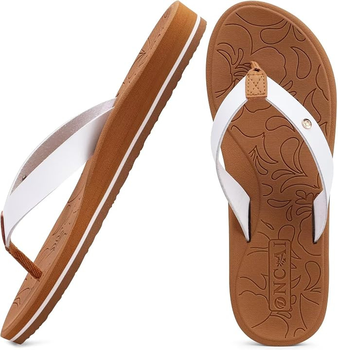 ONCAI Women's Flip Flops Comfortable Arch Support Yoga Mat Summer Beach Walking Thong Cushion San... | Amazon (US)