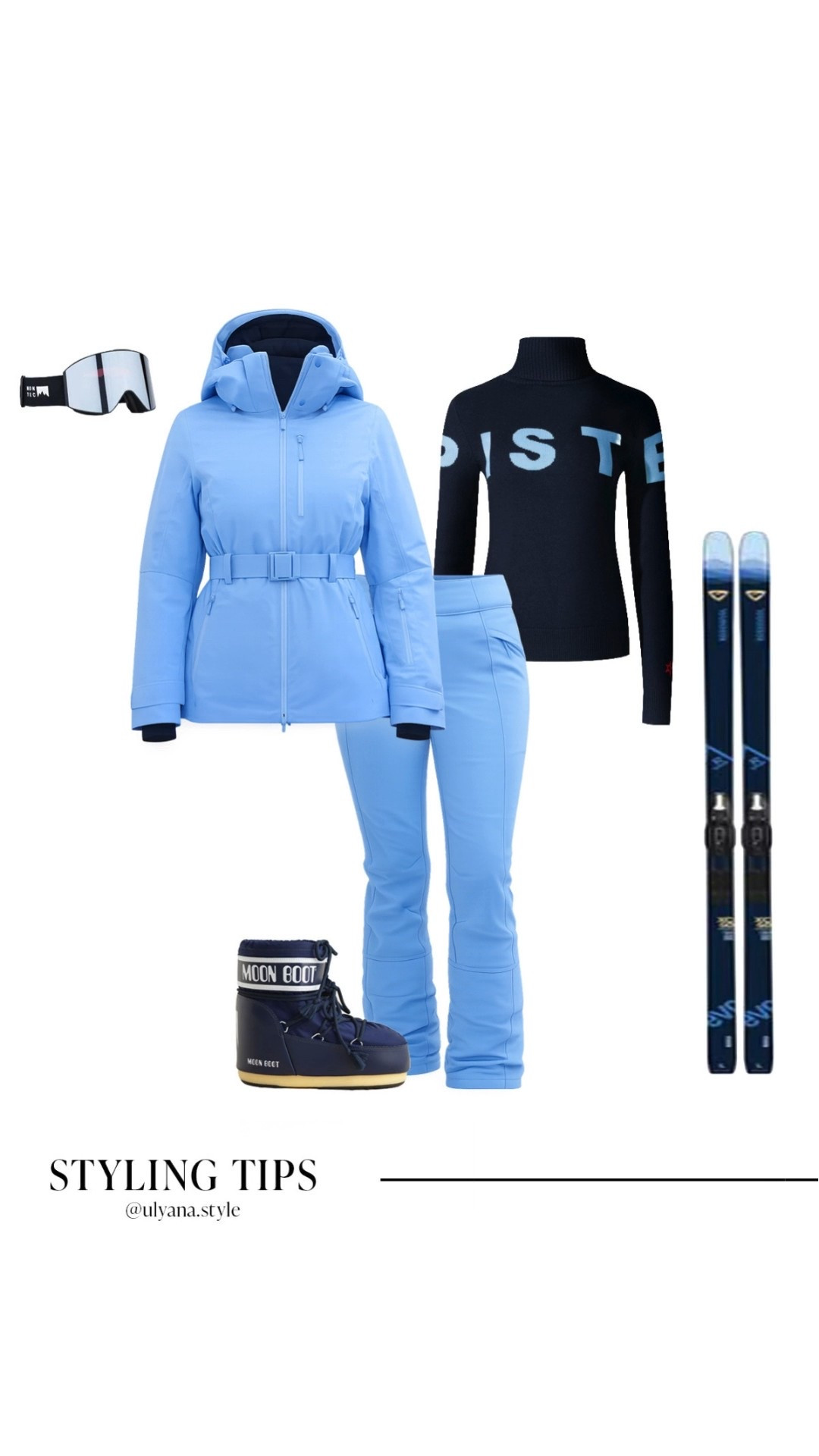 This chic ski outfit is perfect for winter getaways - whether you're planning a ski trip, heading to the mountains, or packing cabin trip outfits. The tailored blue ski jacket and ski pants keep this cold weather outfit flattering and functional, layered with a cozy knit sweater and winter snow boots. Ideal for après-ski, snow days, and elevated winter outfits that still perform on the slopes.
.
.
.
.
.
#LTKFindsUnder50 #LTKFindsUnder100 

#LTKootd #LTKSeasonal #LTKActive #LTKU #LTKSaleAlert #LTKTravel #LTKdayinmylife #LTKgrwm