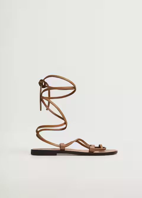 Leather straps sandals | MANGO (UK)