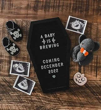 Nomnu Black Felt Coffin Letter Board - Gothic Decor Message Board - Horror, Gothic, Spooky Gifts ... | Amazon (US)