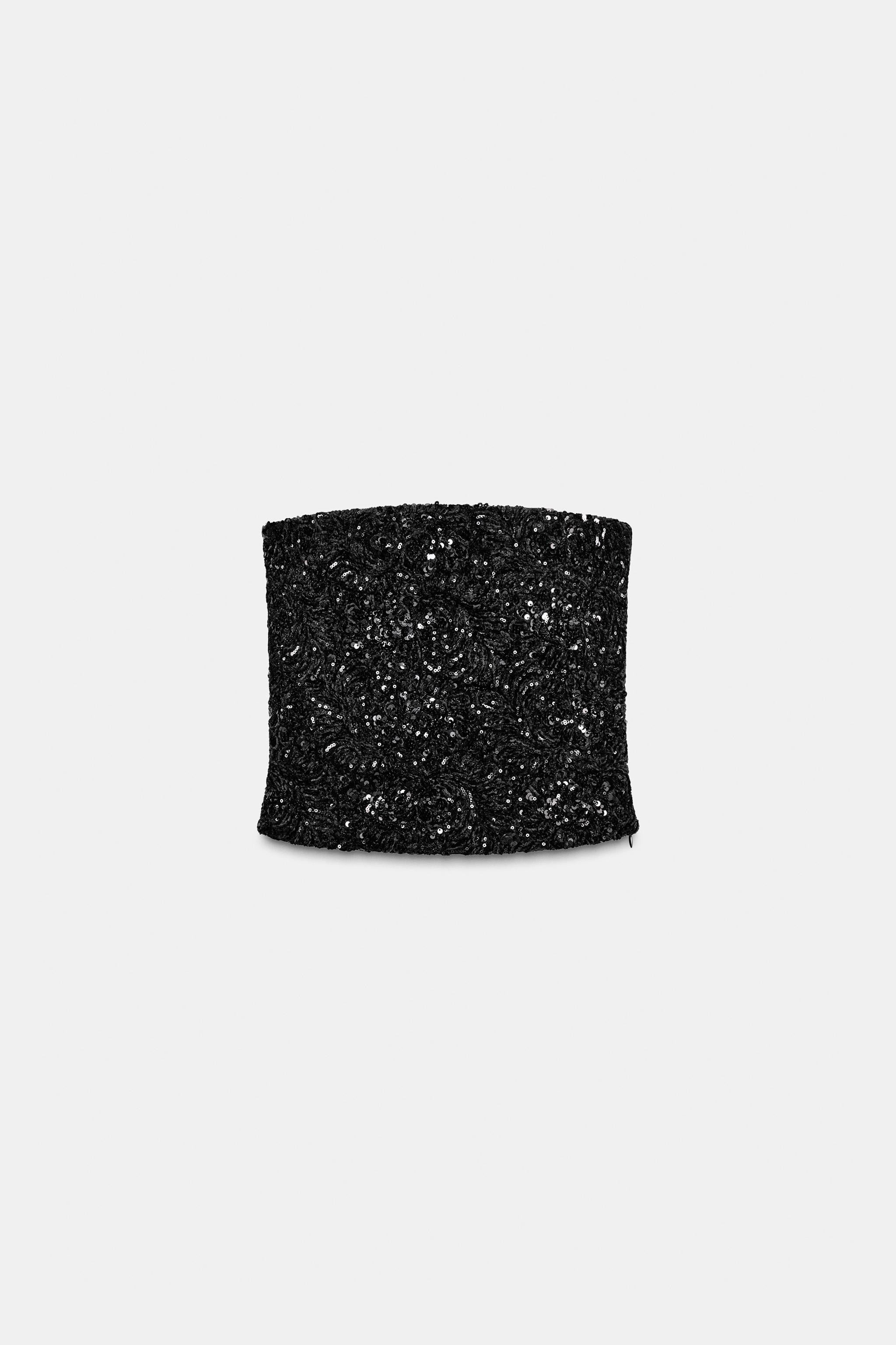 SEQUIN VELVET TOP | Zara US