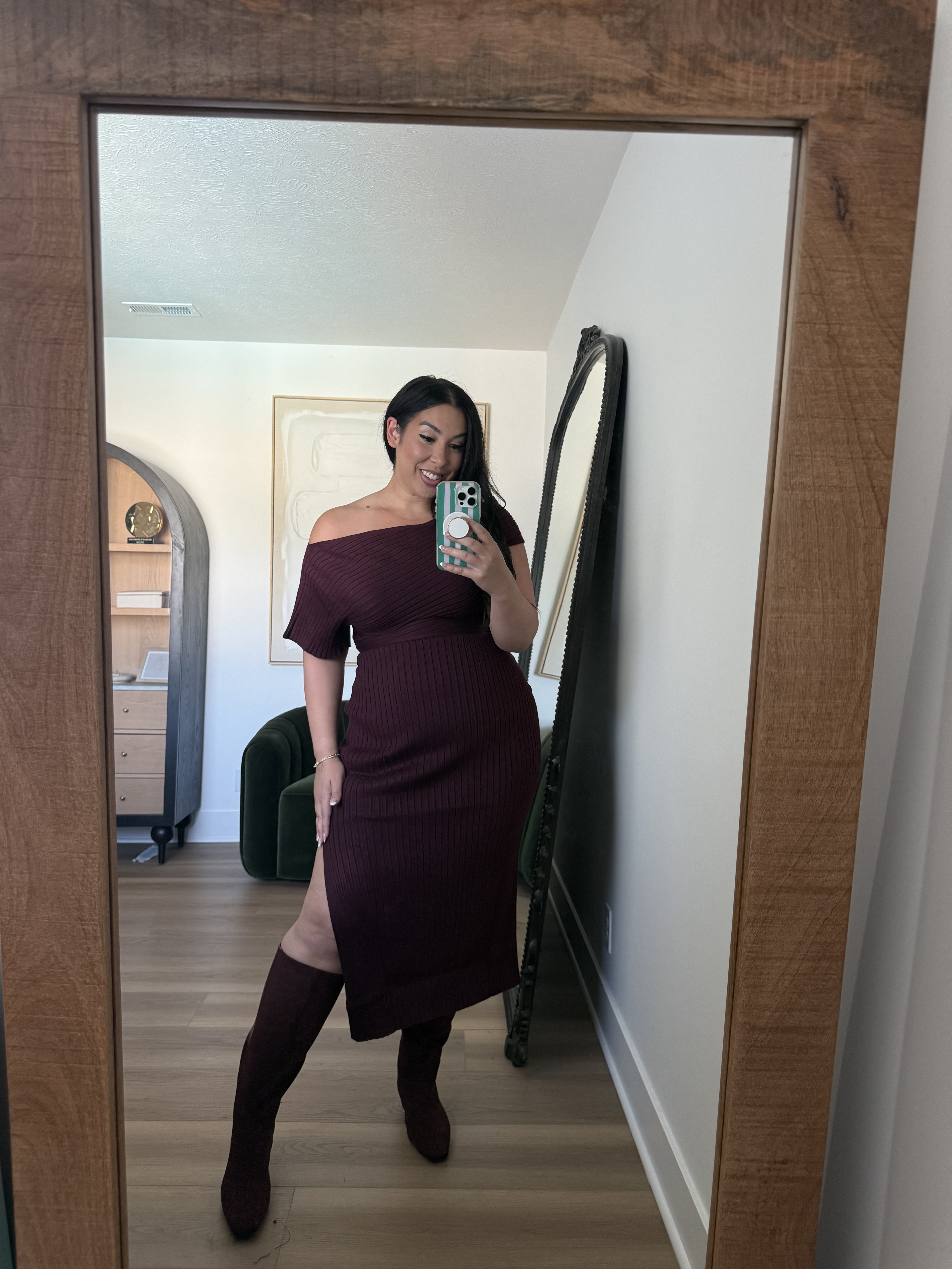 This dress is stunning... off the shoulder and so stretchy! Wearing an XL! lulus, plaid dress, fall style, fall fashion, midsize, curvy friendly 

 #LTKSeasonal #LTKMidsize