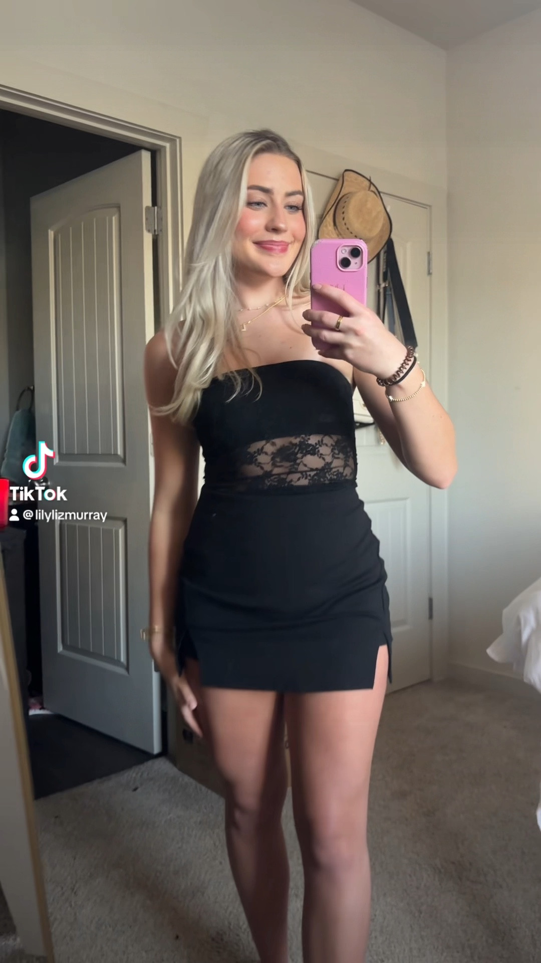 going out outfit!! (gno, clubbing, black, tube top, sheer, pattern, lace, mini skirt)

#LTKFindsUnder50 #LTKParties