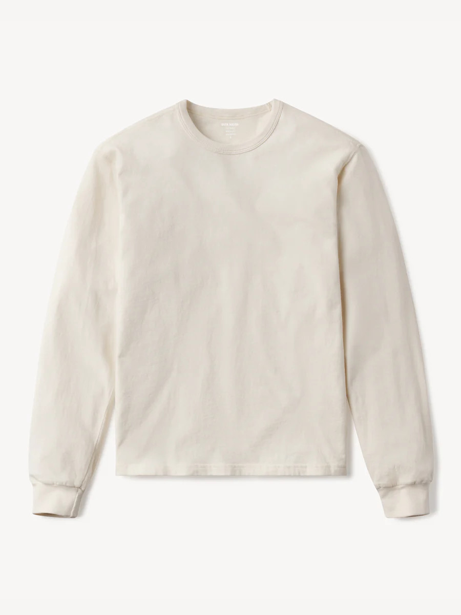 Natural Toughknit L/S 90s Boxy Tee | Buck Mason