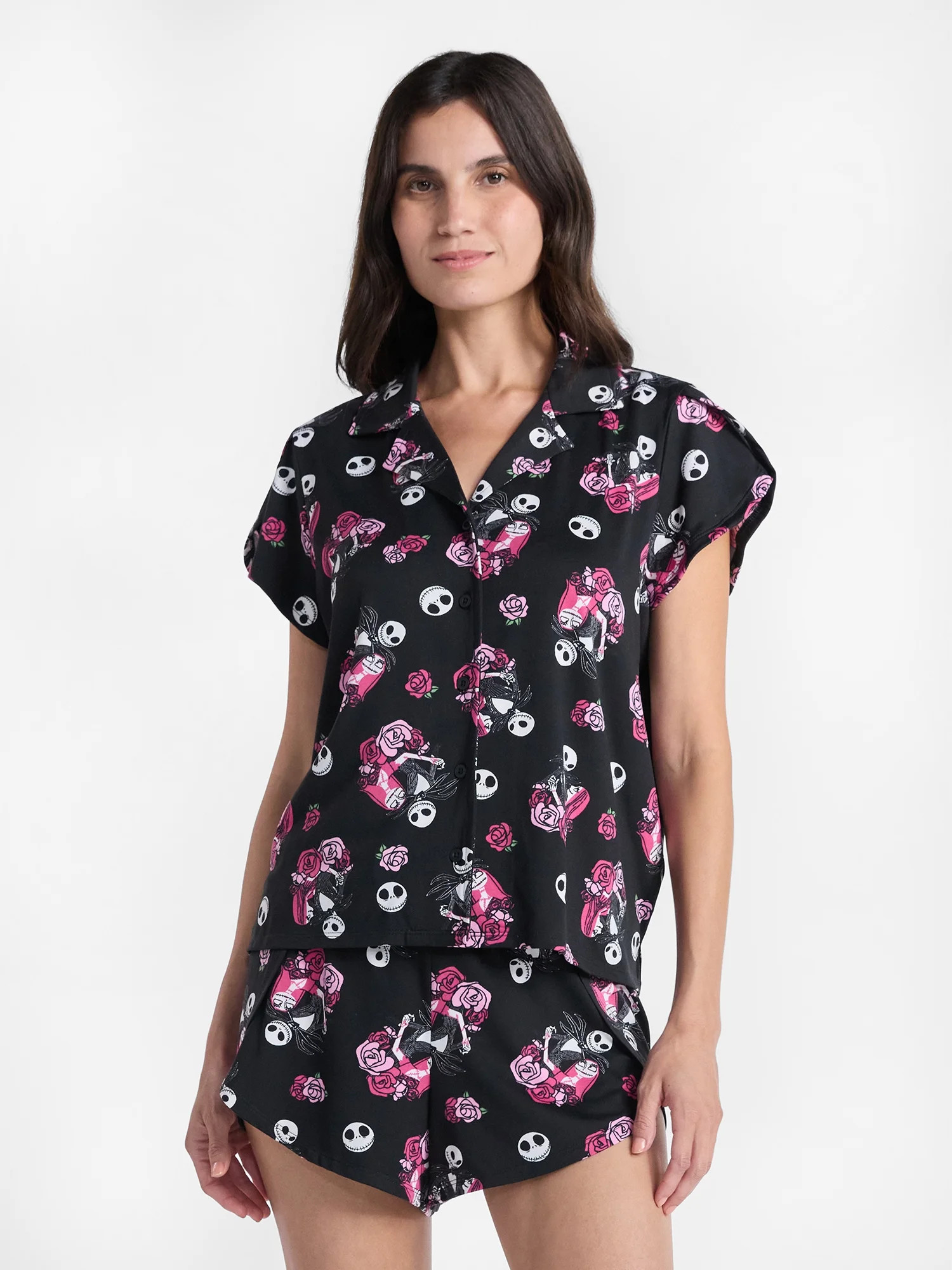 Disney Nightmare Before Christmas Women's Valentine's Day Shorty Pajama Set, 2-Piece, Sizes XS-3X | Walmart (US)