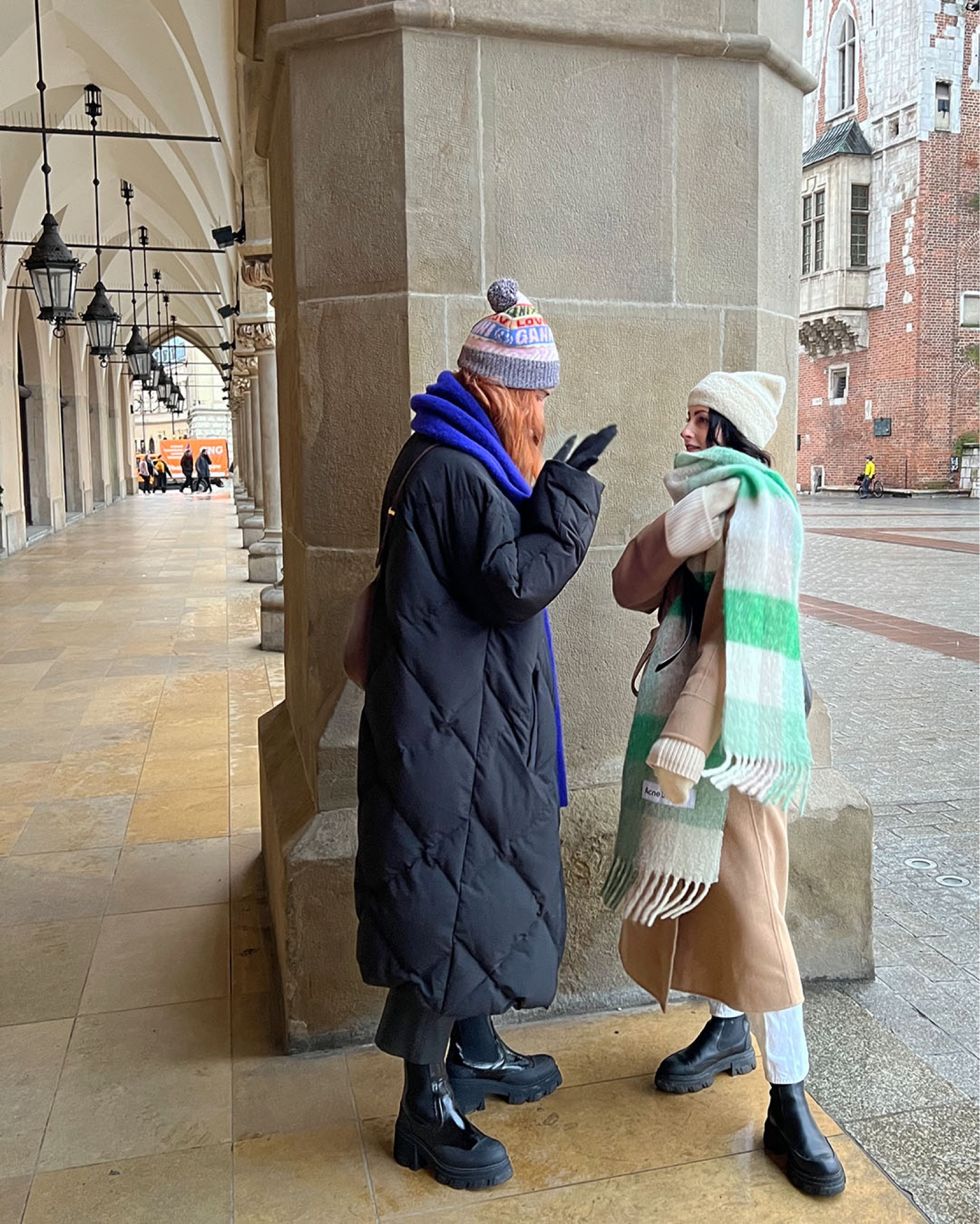 I’m wearing…

scarf by acne 
camel coat by cos 
hat and scarf by arket 
boots by Ganni via coggles use discount code HANNI5 for 15% off + free NDD
jeans by toteme 

Cara’s wearing…

black coat by stand studio 
patent boots by ganni 
hat by ganni via coggles use discount HANNI15 for 15% off + free NDD
blue jumper by cos 

winter looks 
winter outfit ideas 

#LTKSeasonal #LTKstyletip #LTKeurope