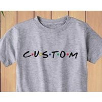 Custom Kids Shirts Friends T Shirt Kids Funny Shirt Personalized Name Kids Shirt Friends Tv Show Gif | Etsy (US)
