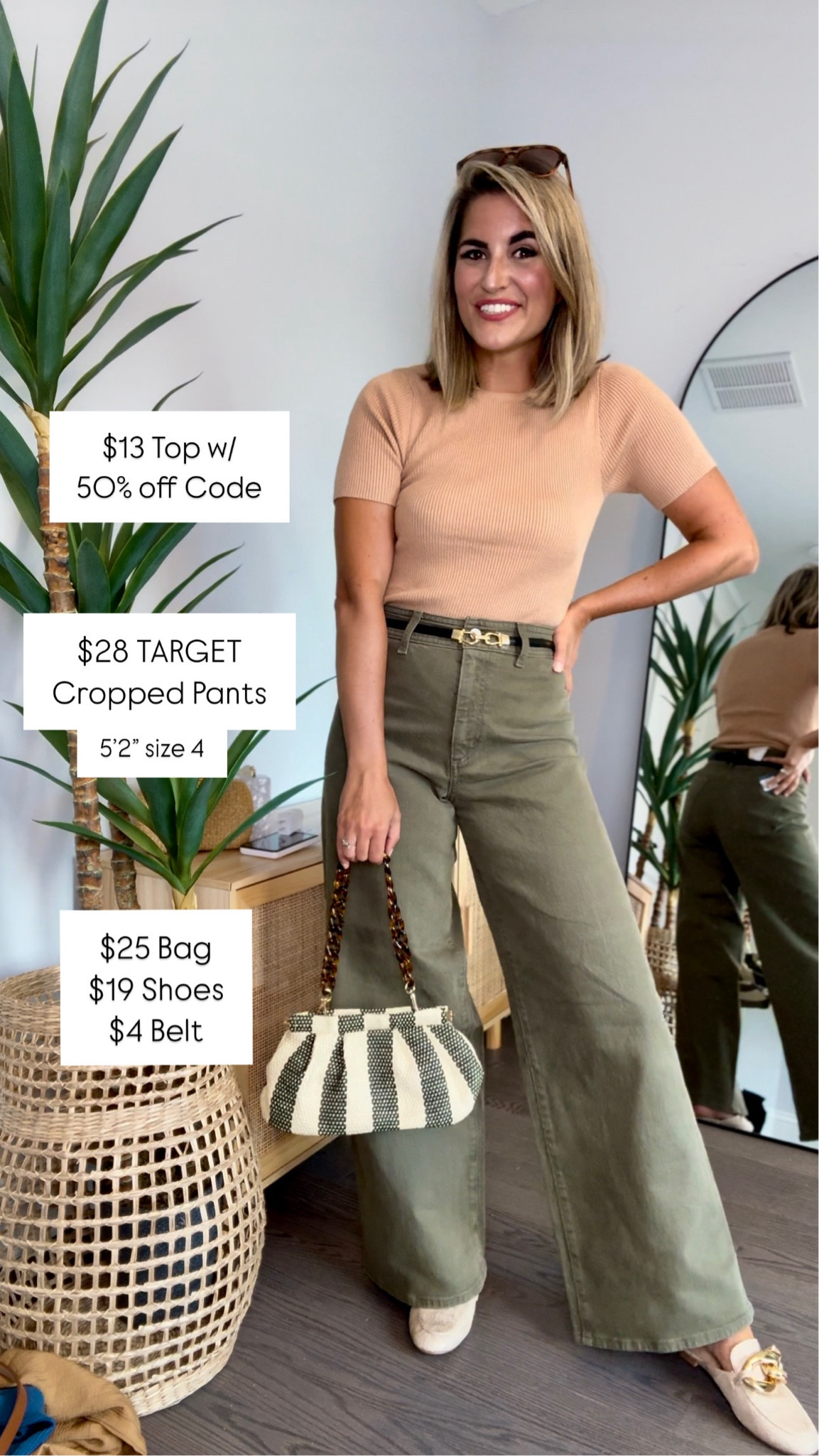  🎯 TARGET $28 Wide Leg Jeans identical to the Mango Jeans! & $13 Tops with 50% off CODE👉 HWG2LYYS These pants are 
Belts just $4 & Bags $25-$30!
5’2” 125lbs wearing size small top size 4 jeans and pants. Size 4 short jean. 
.
Target jeans, Target pants, Target, Target shorts, Target sweater, Target dress, Target work outfit, Jeans, denim, summer denim, jeans shorts, USA crew neck, USA, USA top, 4th of July outfit, Fourth of July outfit, USA top, USA sweatshirt, athletic shorts, crochet top, linen top, crochet dress, white jeans, white wide leg jeans 
Basic top, work outfit, workwear, white jeans, white jeans outfit, black top, ruffle sleeve top, white tee, white tee shirt, 
Vacation outfits, jeans, summer denim, denim, Walmart , Amazon, Jean shorts, shorts, Amazon shorts, flare jeans, mom jeans, workwear, work style, jeans, wide leg jeans, white wide leg jeans 

#LTKSaleAlert #LTKBacktoSchool #LTKWorkwear