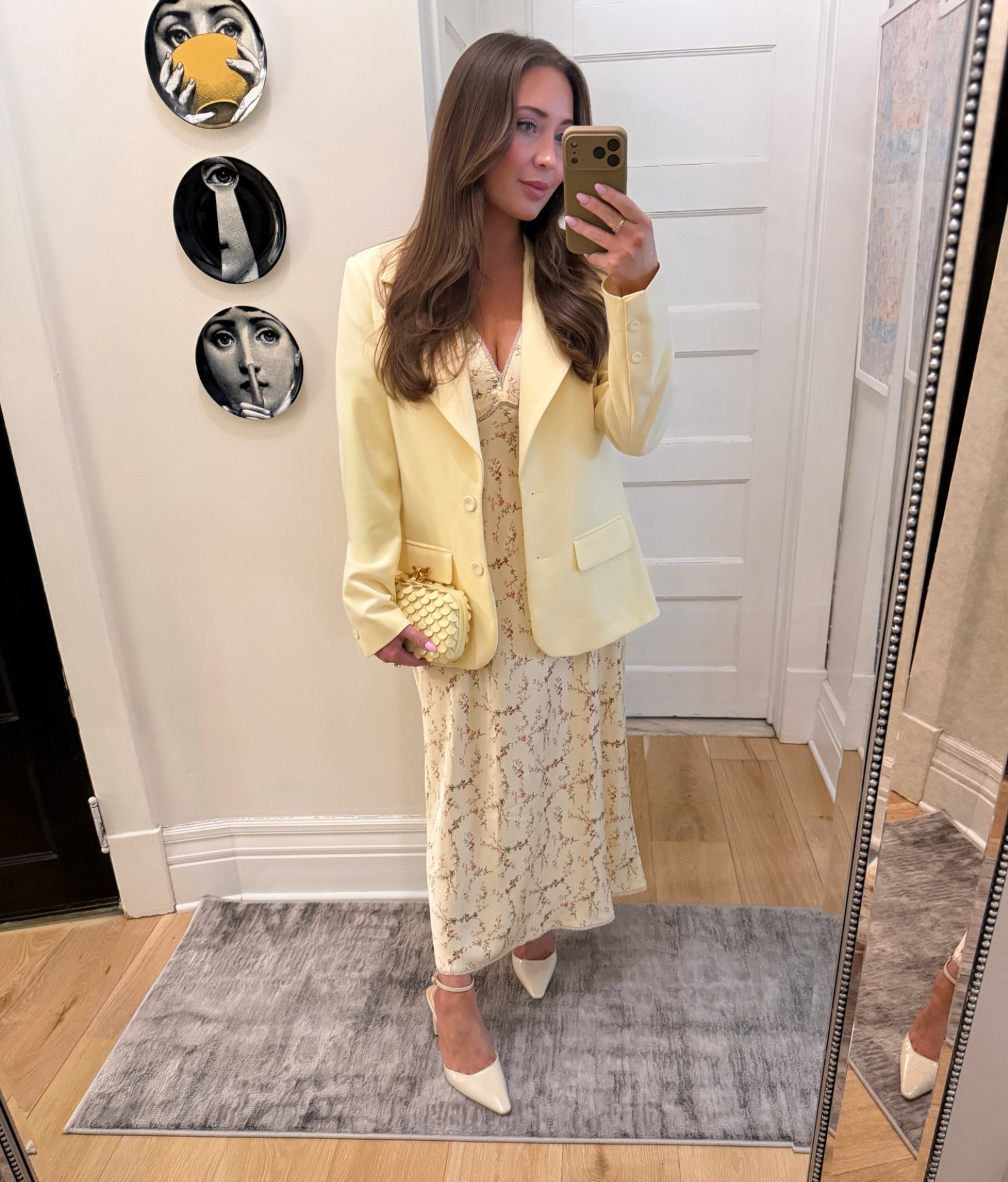 🌼 Mother’s Day brunch at the country club in my favorite daughter yellow blazer, paired with an H&M slip dress, white Jessica Simpson heels, and my woven Bottega clutch 💛 The perfect spring outfit for celebrating the sweetest day with family. #MothersDayBrunch #CountryClubStyle #SpringOutfit #YellowBlazer #HMStyle #BottegaVeneta #BrunchStyle #ClassicStyle #FeminineFashion #LTKStyle #SpringFashion #DressyCasual #StyleInspo

#LTKMidsize #LTKootd #LTKmomlife