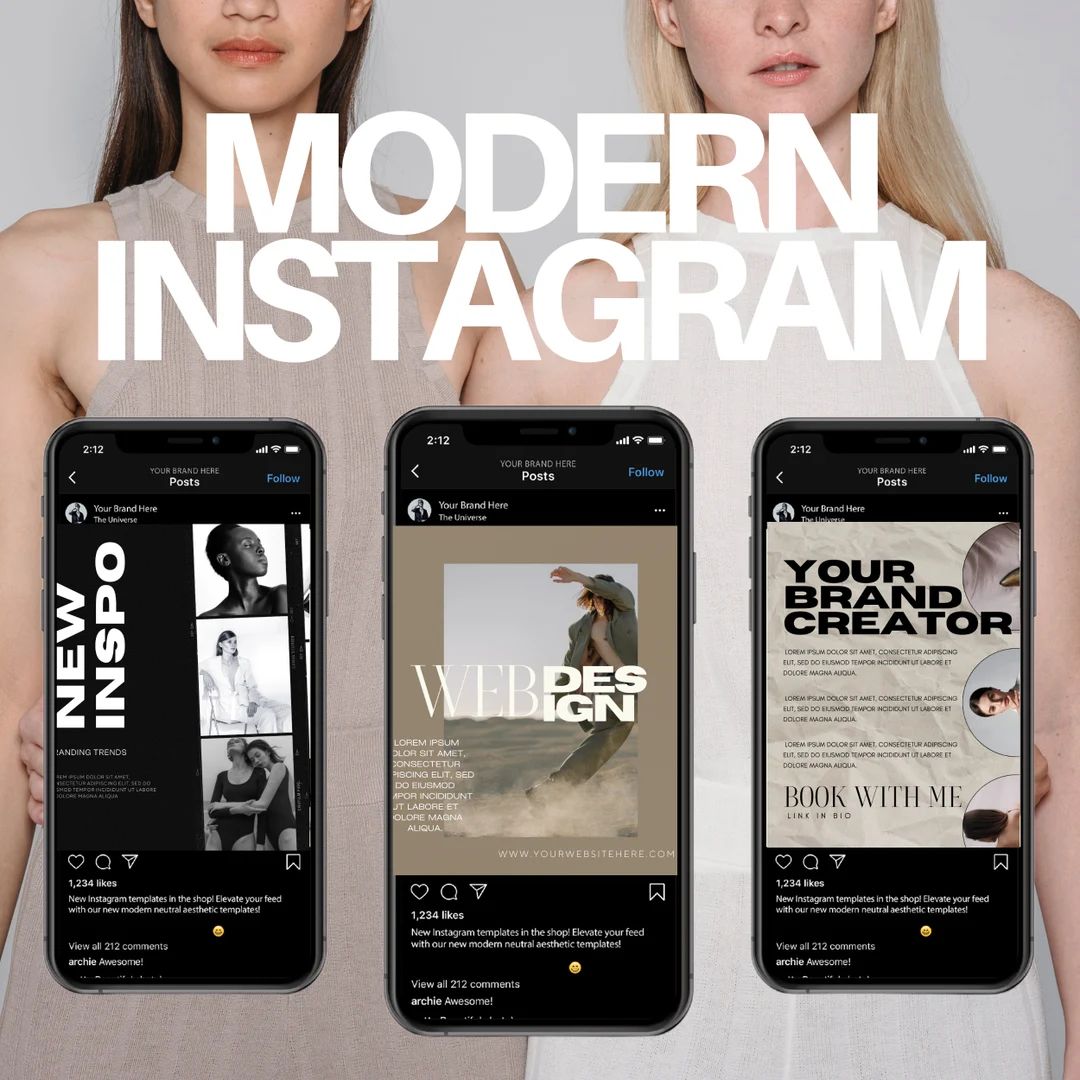 40 Bold Instagram Templates Instagram Carousel Design Canva - Etsy | Etsy (US)