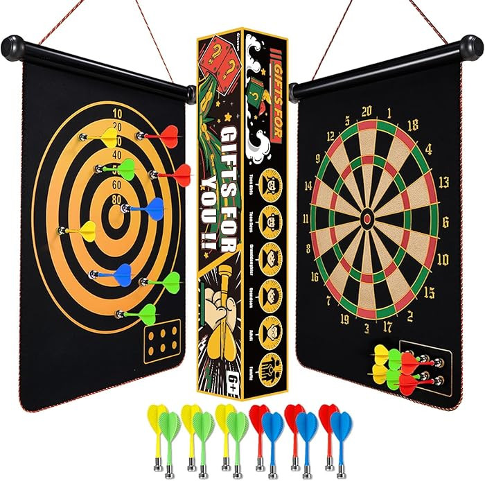 Magnetic Dart Board for Kids, Teen Boys Gift Ideas for Christmas, Room Decor for Teenage, Stockin... | Amazon (US)